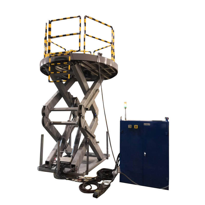6000 kg Kapazität Europa-Standard CE EN1570-1 Hydraulische Schere-Hofplattform mit Handrail